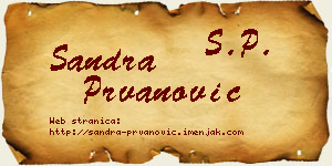 Sandra Prvanović vizit kartica
